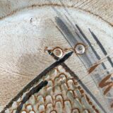 Large German ceramic plate with fish from the mid-century.