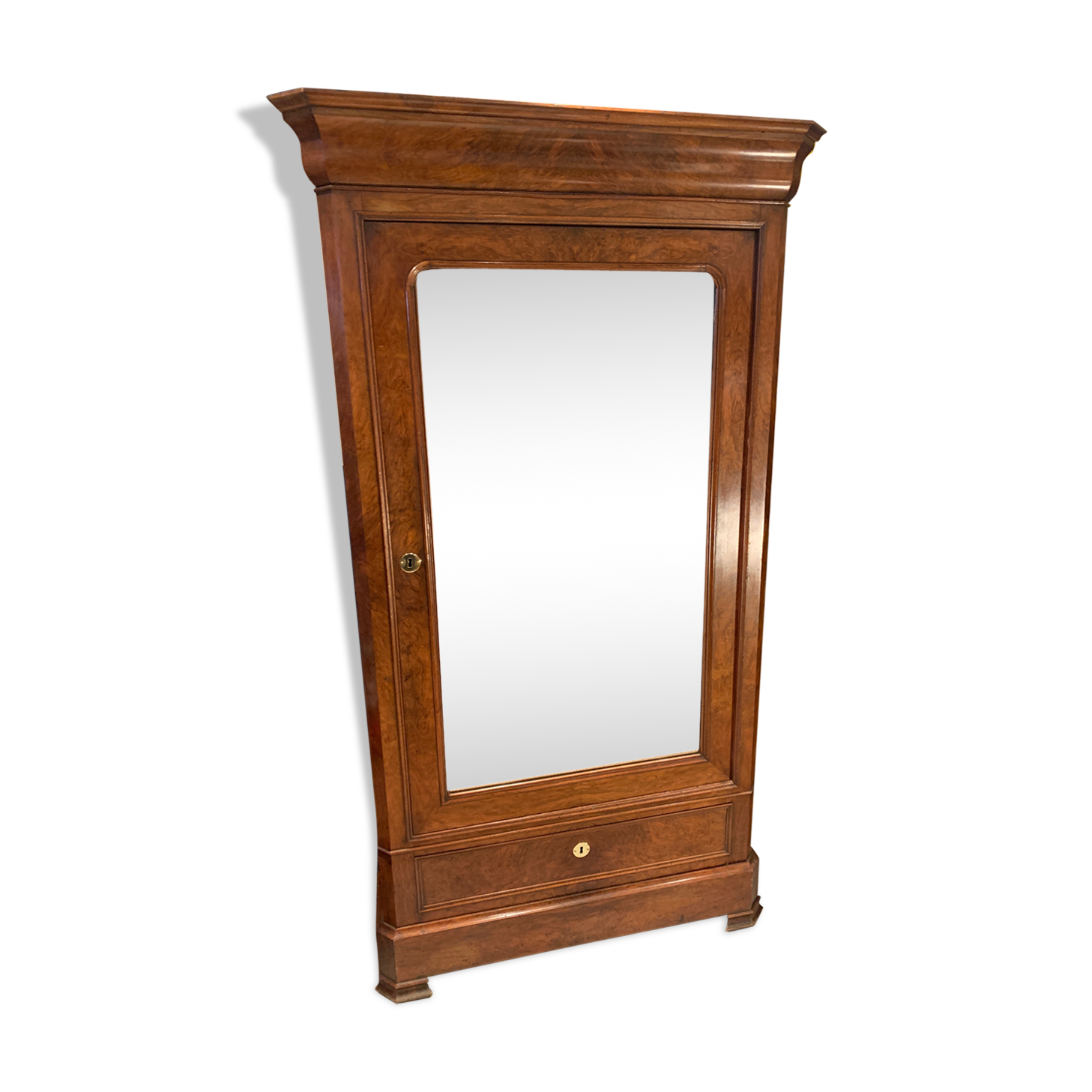 Old mahogany veneer cabinet