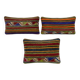 Set of 2 vintage kilim cushion covers 28x58 cm