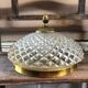 Old Wall Lamp Molded Glass + Support Gilded Metal Vintage