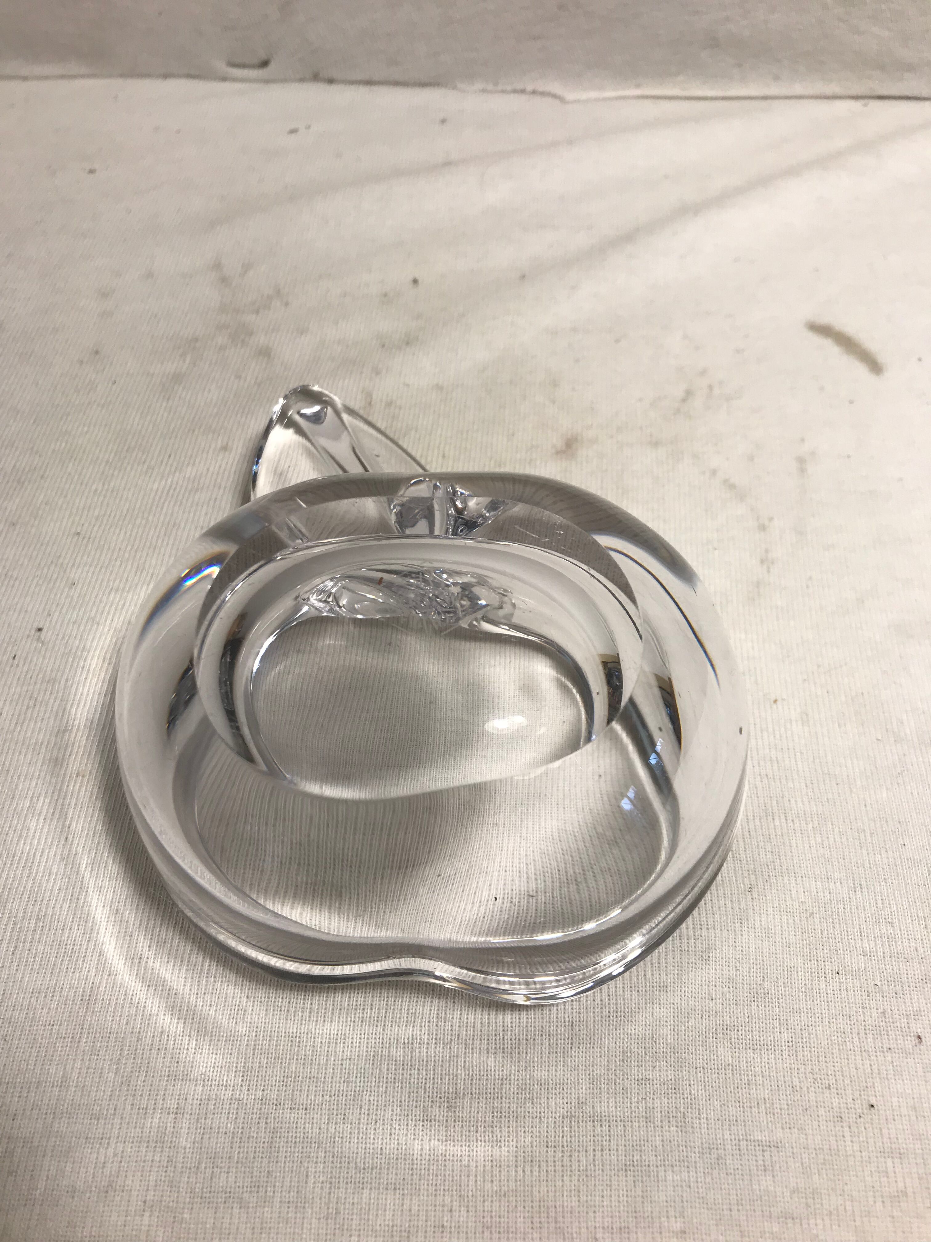 Former Crystal VANNES France form Apple Vintage ashtray