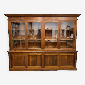 Huge oak showcase late 19th century