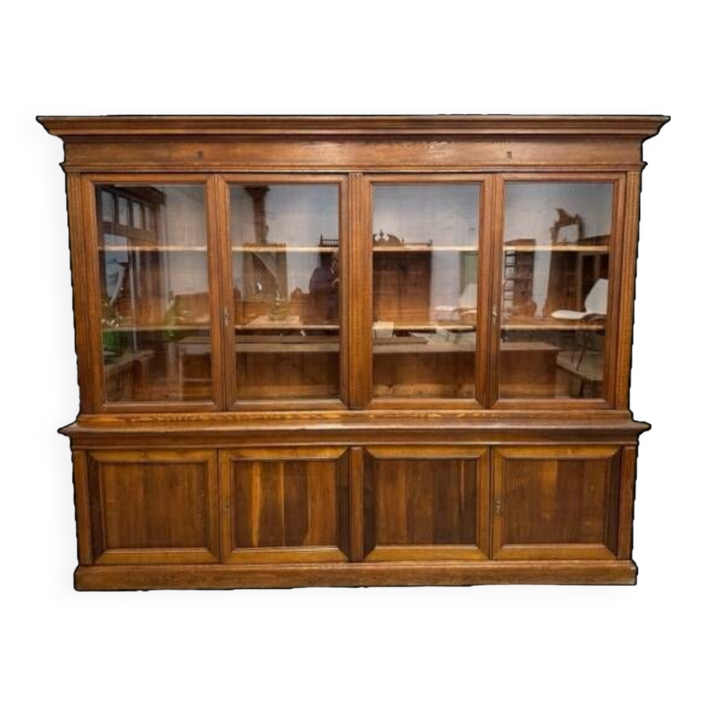 Immense Vitrine en chêne Fin XIXème | Selency