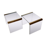 Paire de tables basses de Leon Rosen pour Pace Collection 1970