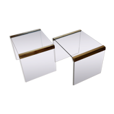 Paire de tables basses de Leon Rosen pour Pace Collection 1970