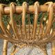 Fauteuil rocking chair en bambou vintage 1970