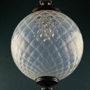 Vintage Blue Murano Sphere Pendant Lamp, Italy, 1970s