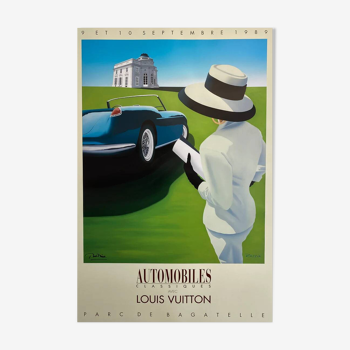 Affiche Concours Automobile Louis Vuitton par Razzia - Grand Format - Signé par l'artiste - On linen