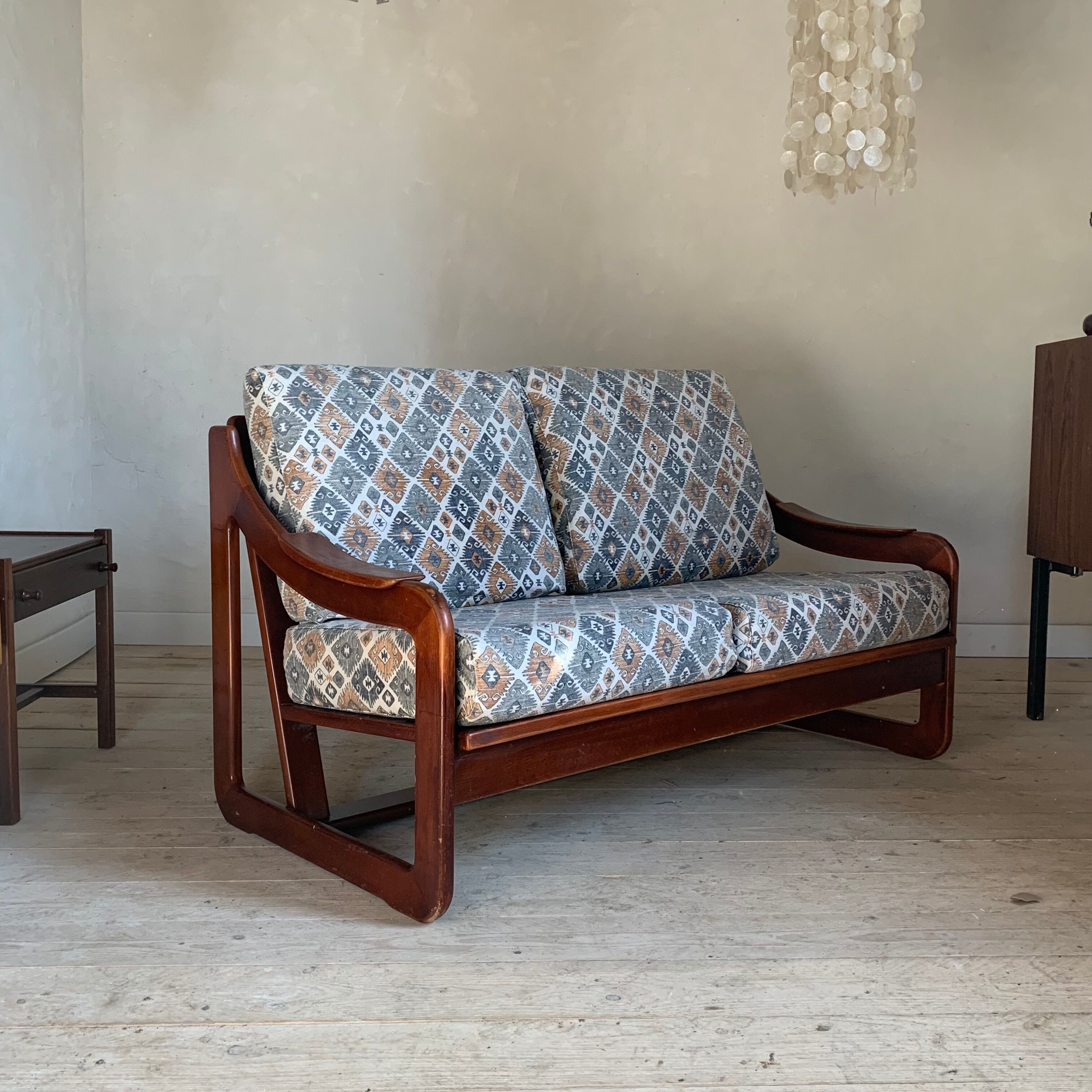 Canapé Banquette traîneau vintage 2 places
