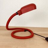Flexible red snake lamp from the 80s