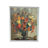 Tableau "bouquet jaune de septembre" signé Charigny