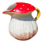 Vintage mushroom barbotine carafe