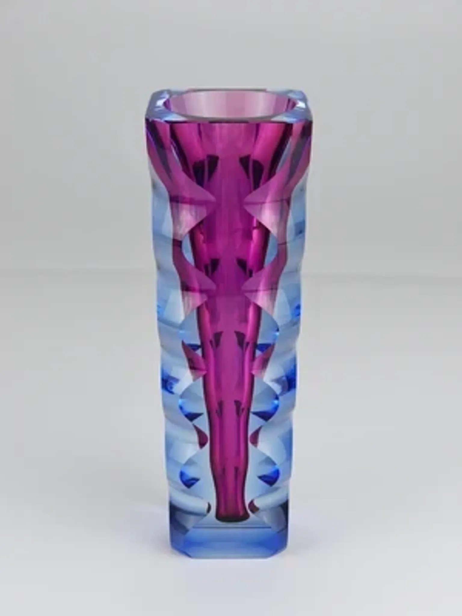 Oldrich Lipsky art glass studio vase, Atelier Exbor, Czechoslovakia, 1960s