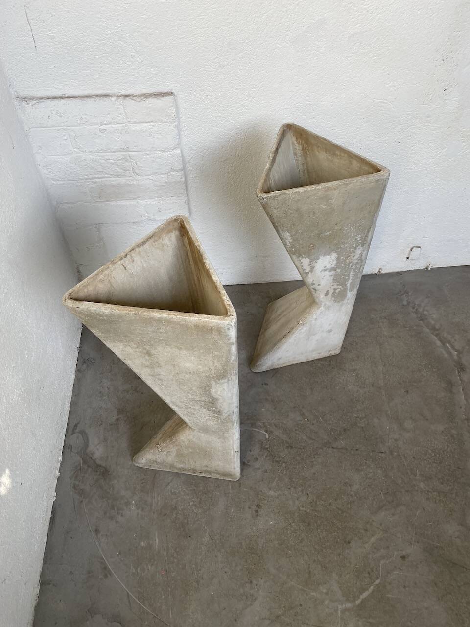 Planters jardinières fibrociment triangulaires