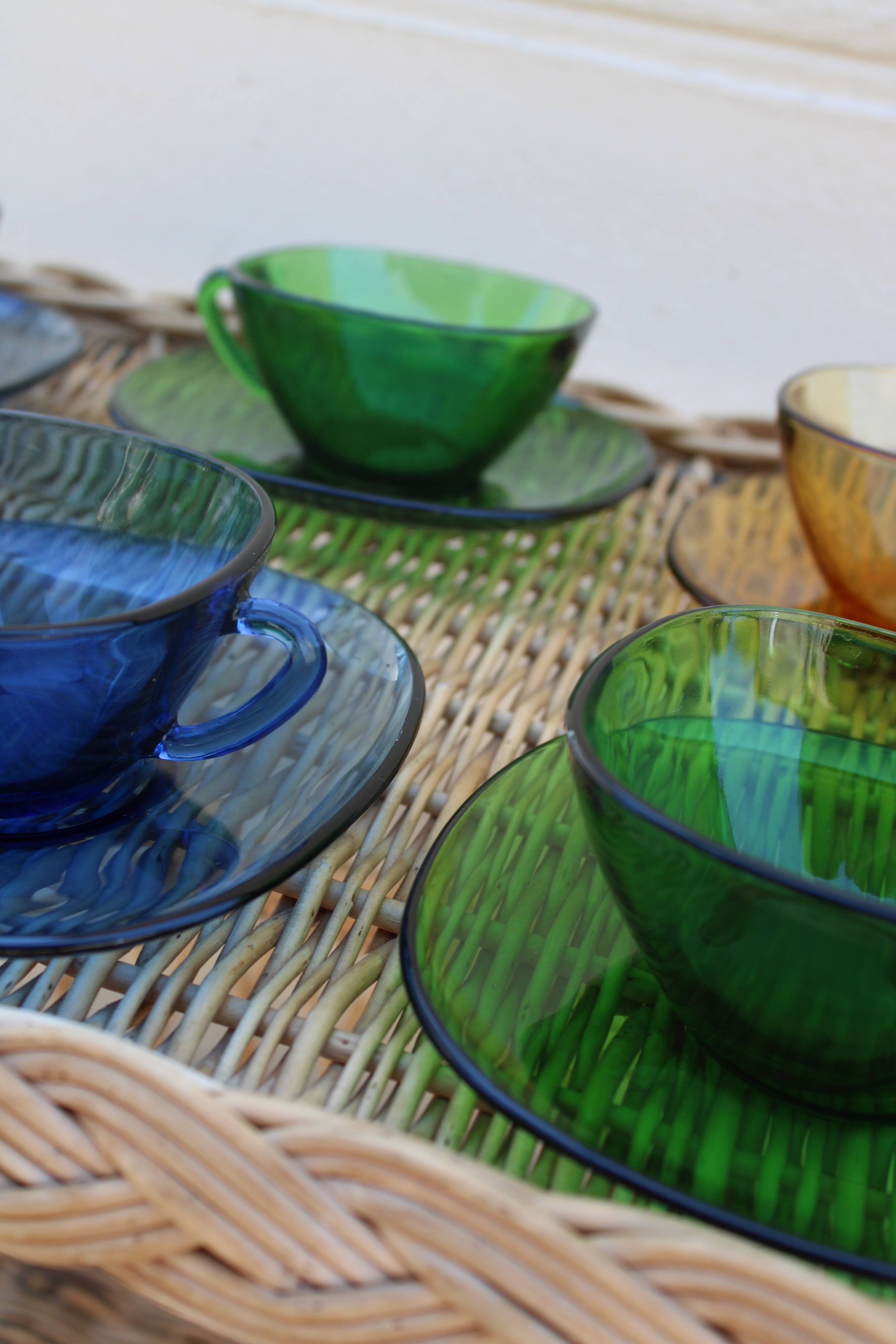 6 cups Vereco and their saucers