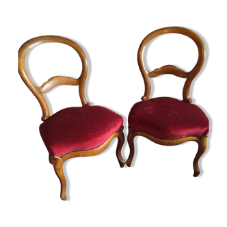 Paire de chaises violon Louis Philippe