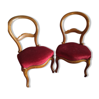 Pair of Louis Philippe violin chairs
