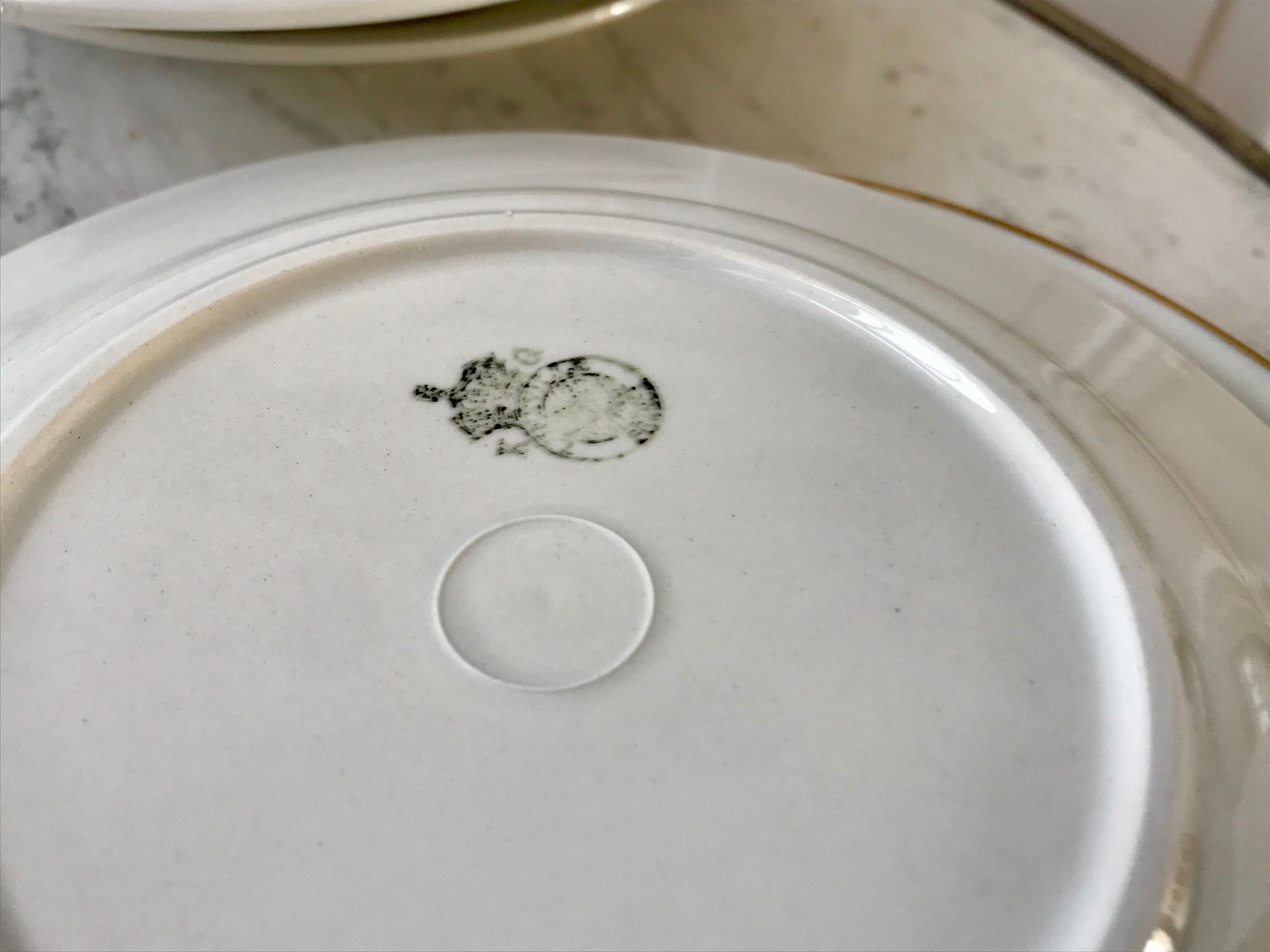 set of 6 dessert plates Digoin Sarreguemines model Floréal years 50-60