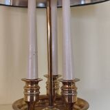 Empire style hot water bottle lamp - bronze and brass candle holder lamp