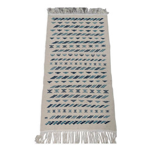 Tapis kilim blanc et