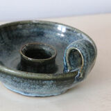 Candle holder, vintage pottery, Manziat, vintage