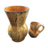 Vallauris vase and yellow pitcher