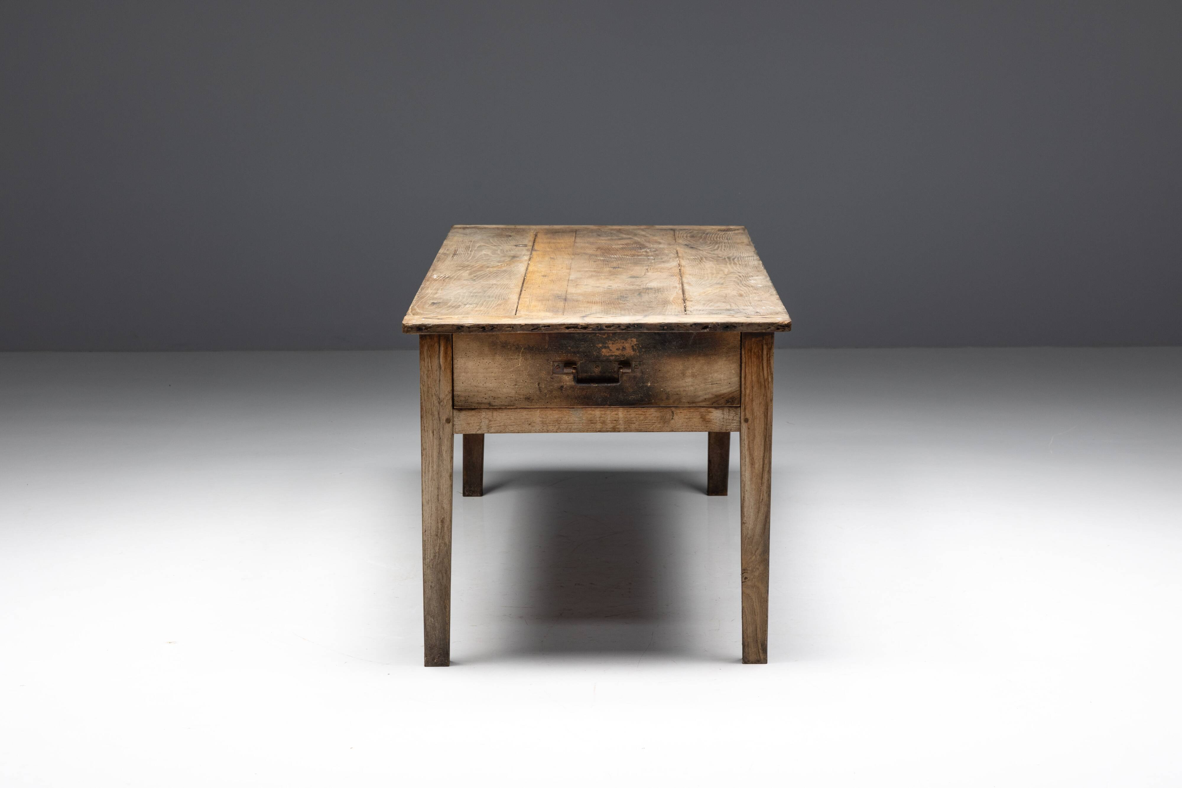 Rural Art Populaire Table, France, 19th Century