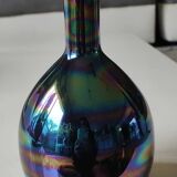 Murano Iridescent ball vase/With iridescent reflections. Mary line. Dim 20 x 10 cm