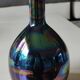 Murano Iridescent ball vase/With iridescent reflections. Mary line. Dim 20 x 10 cm