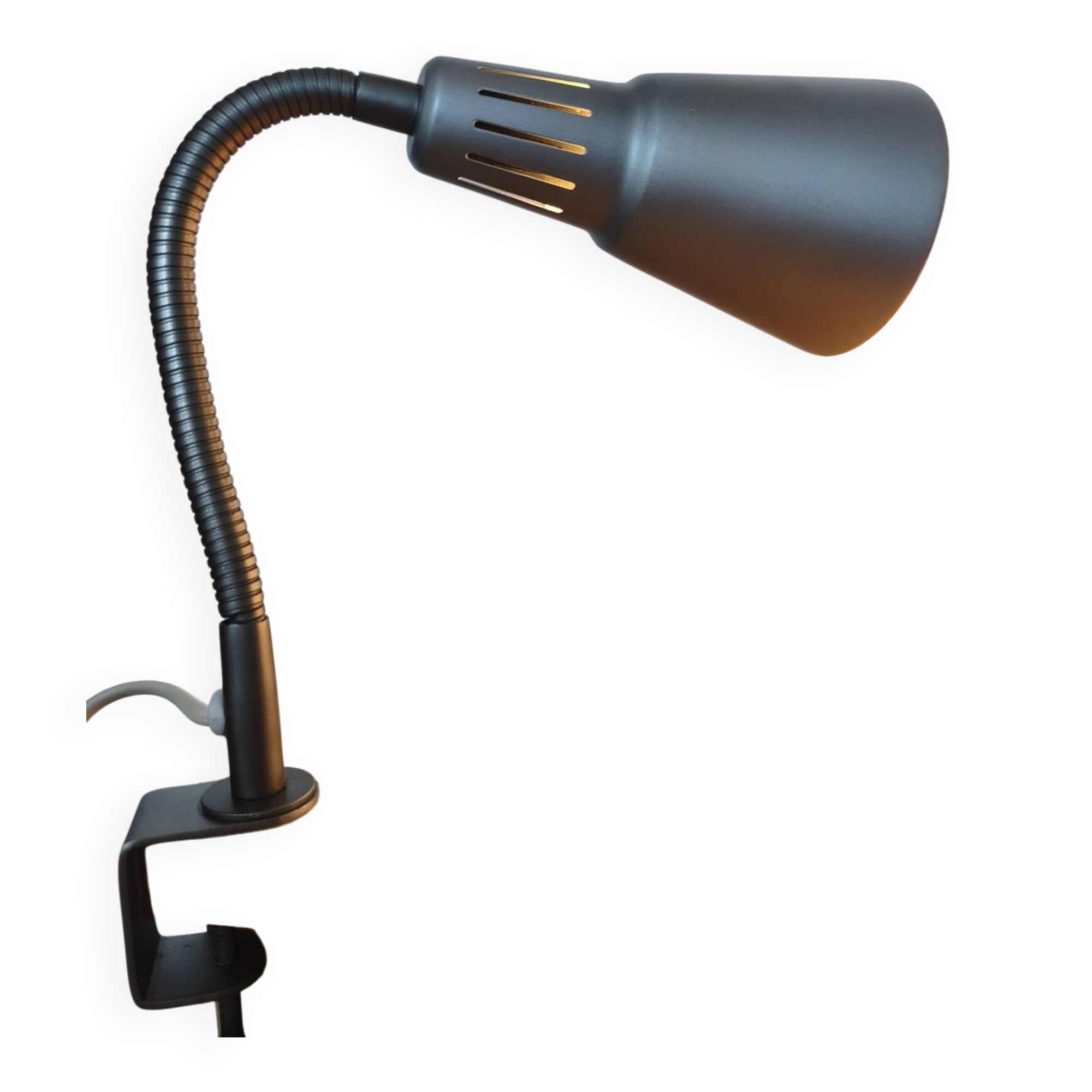 Lampe a pince réglable gris argenté vintage 90's