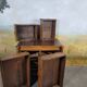 Small 18th-century chest of drawers in walnut and cherry wood.