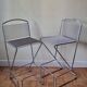 Paire de tabourets de bar Till Behrens Schlubach acier chromé années 80