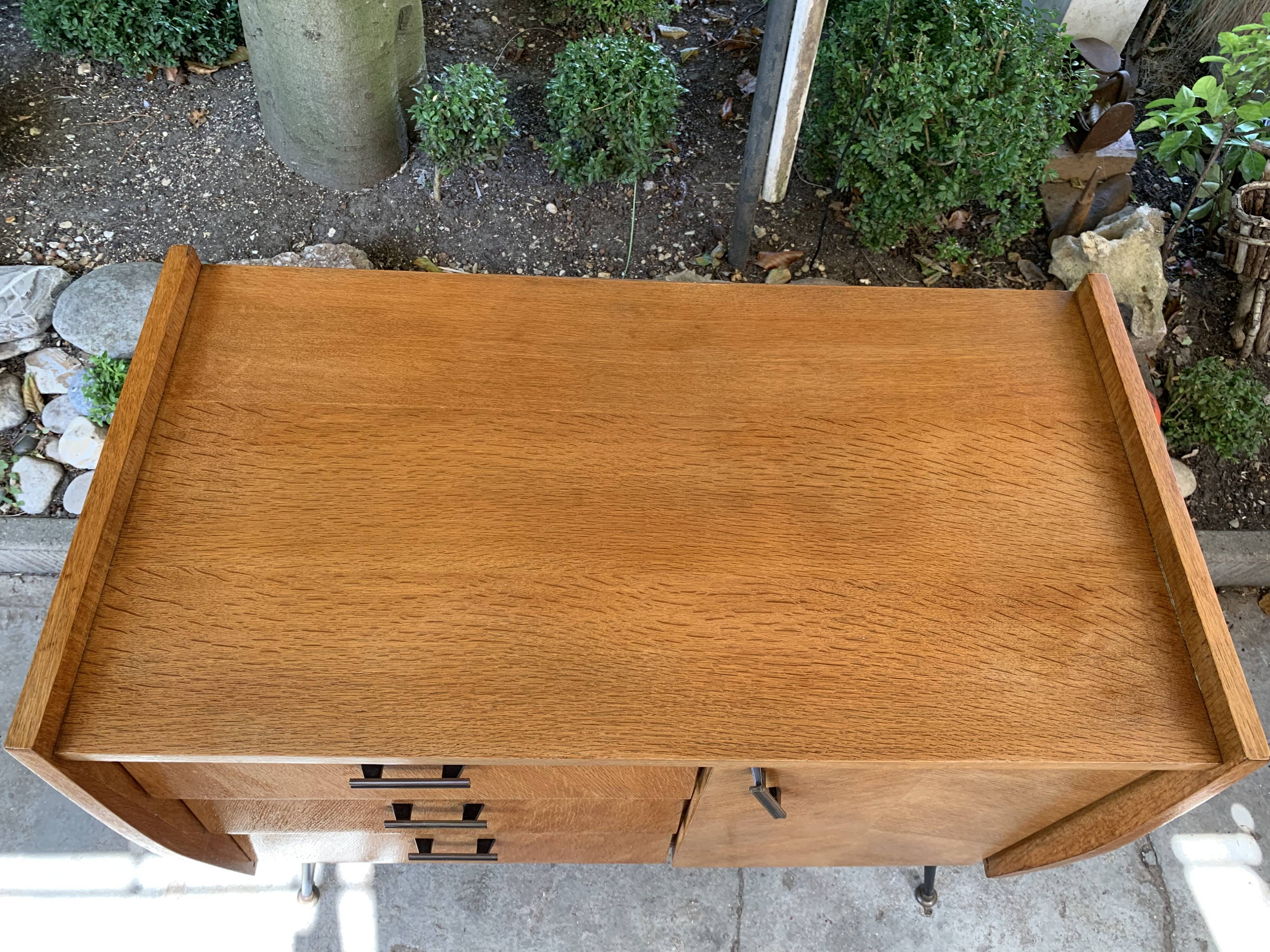 Buffet commode pieds compas 50’s