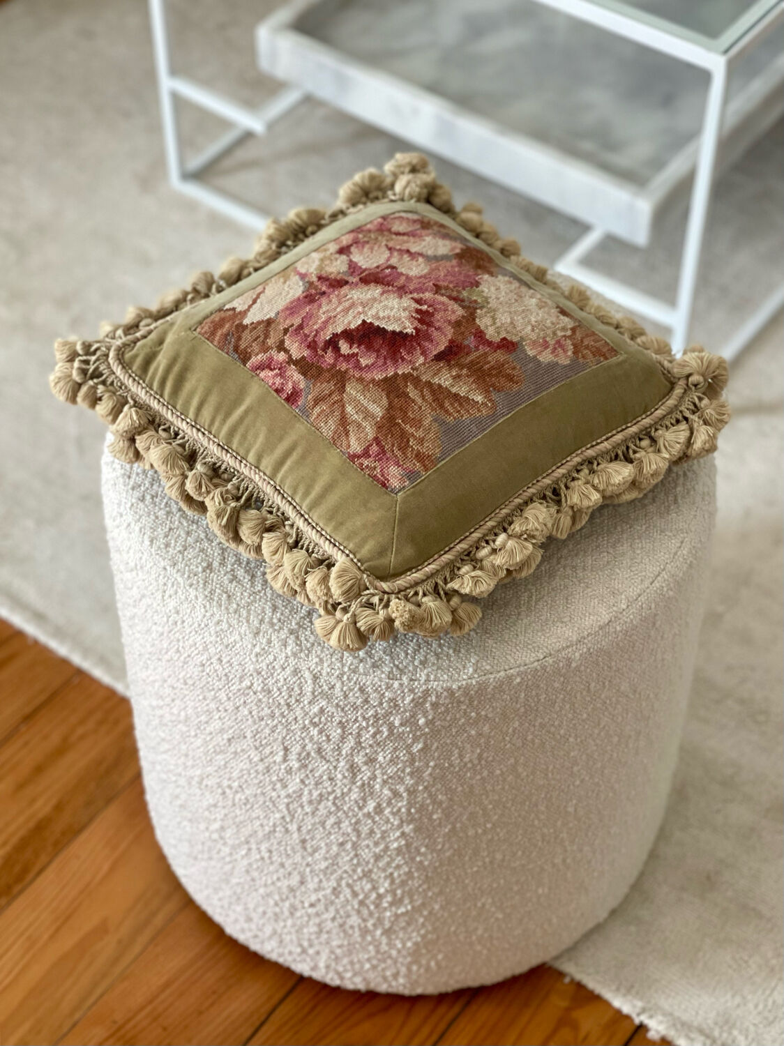 Vintage upholstery cushion