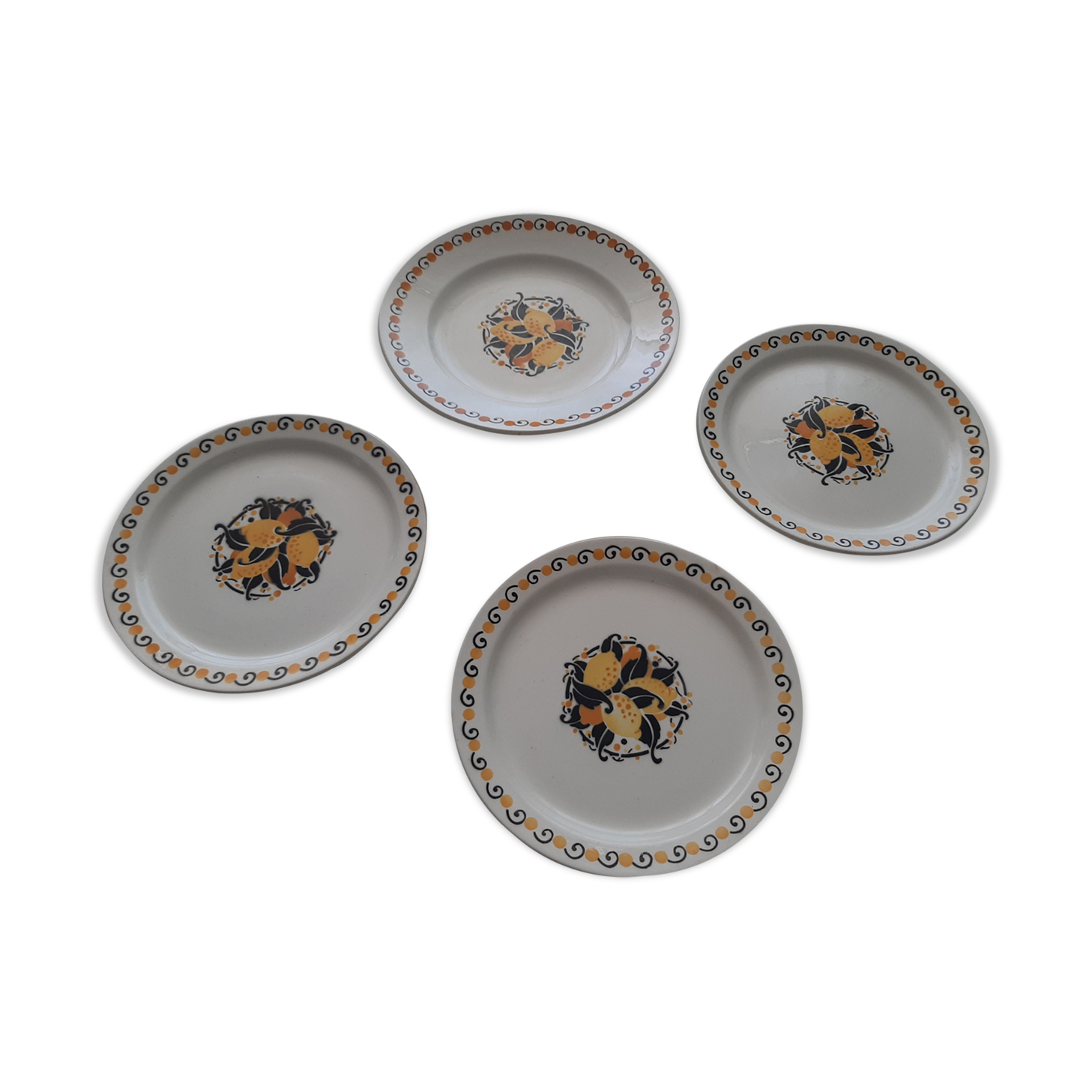 Compote and 3 plates