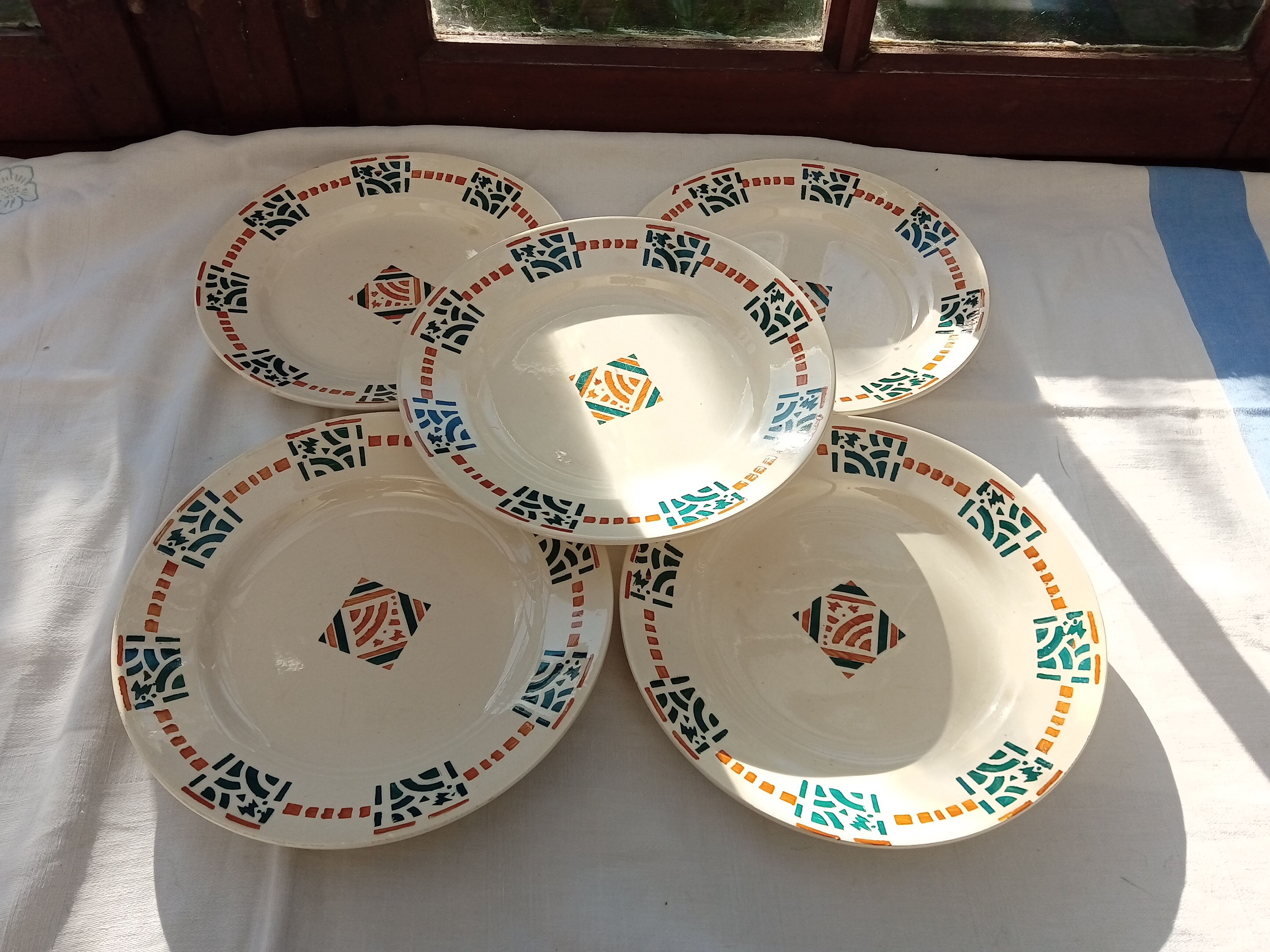 5 flat plates Terre de fer Berck / Longchamp