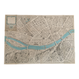 Map poster map map of the city of Budapest 1960's