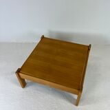 Modernist two-sided beech coffee table, 70s