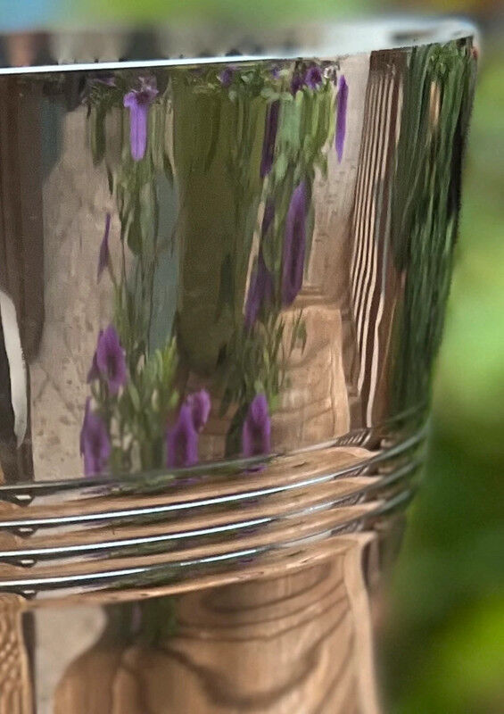 Silver metal champagne bucket