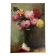 Oil on canvas signed Charlotte to her godmother dahlias 1900