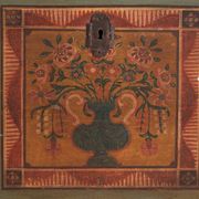 Antique polychrome wedding chest – Central Europe, circa 1850