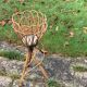 Vintage rattan and wicker plant holder