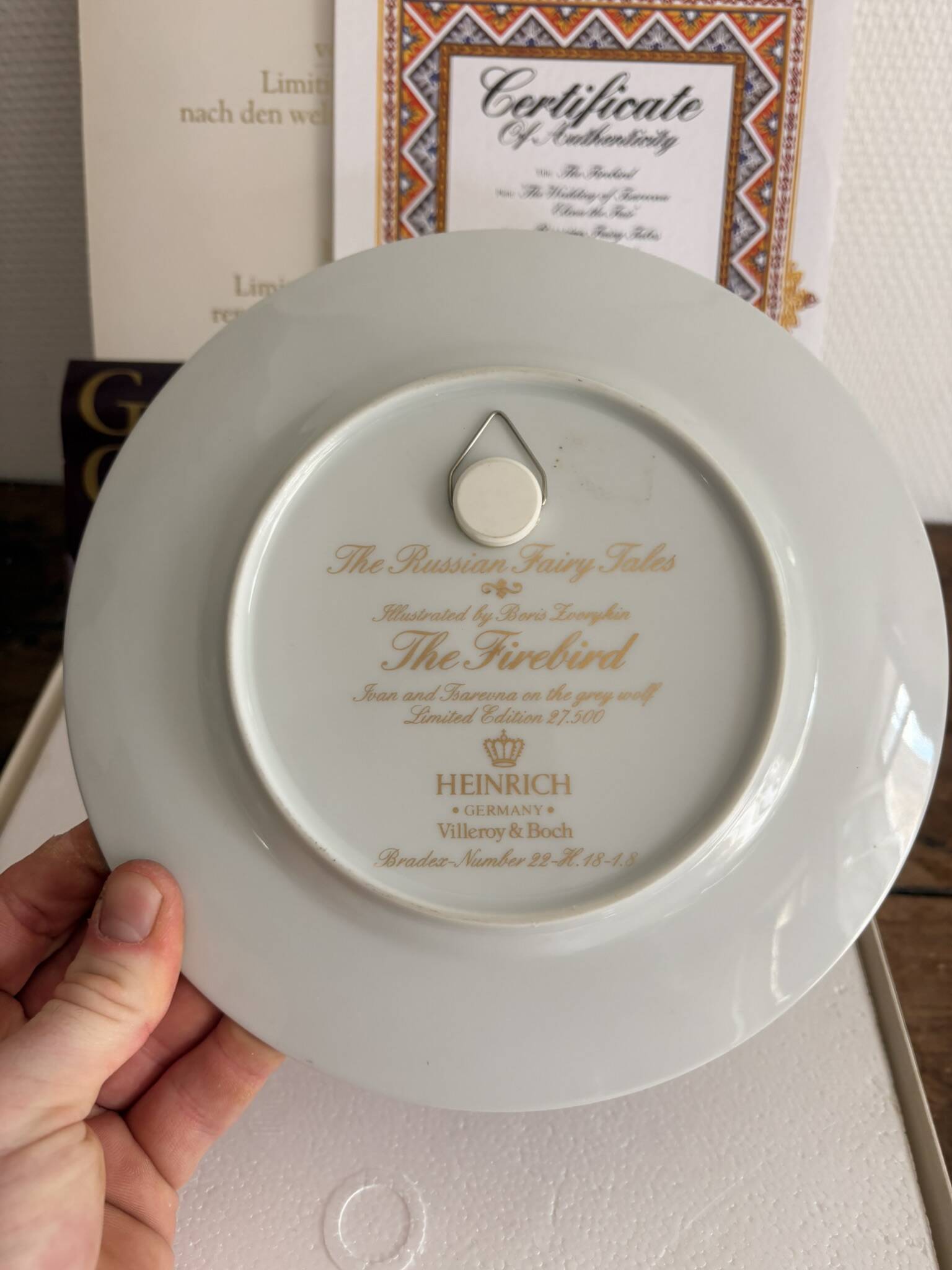 Plate fairy tales russian firebird firebird heinrich villeroy boch