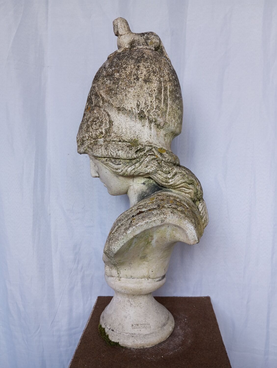Bust of Minerva in reconstituted stone