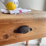 Patinated wooden farmhouse table