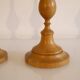 Pair of Scandinavian wooden candle holders