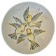 ANDRÉ BAUD (1903-1986) grand plat représentant des oiseaux, Vallauris, France, c.C. 1950