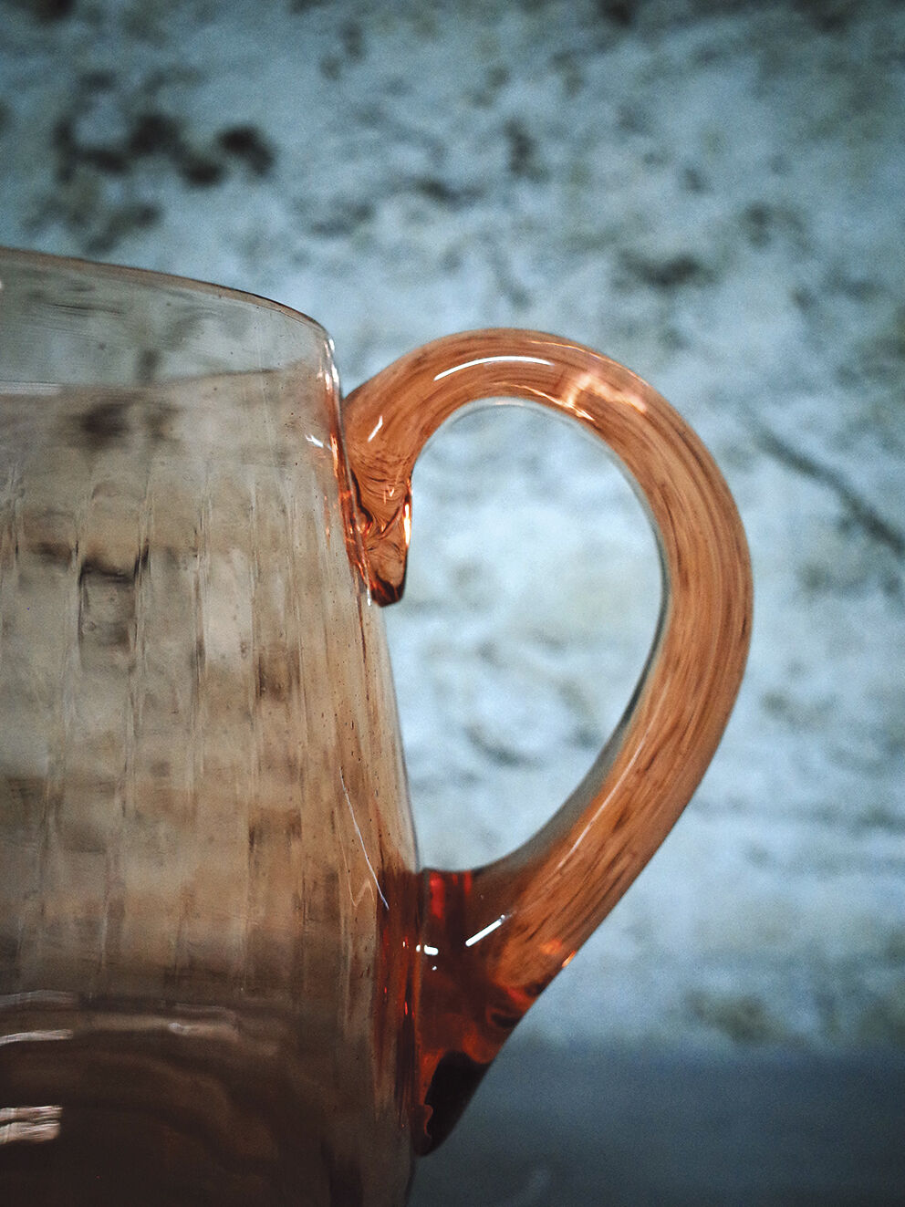 Pink glass pitcher rosaline type