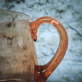 Pink glass pitcher rosaline type