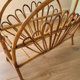 Rattan magazine holder